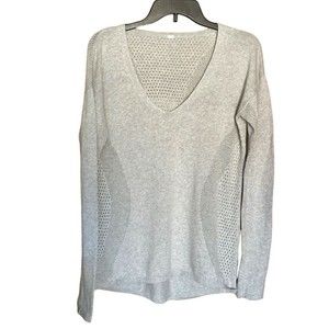 Lululemon Women’s Still Movement Vented Sweater Heathered Nimbus Size 8